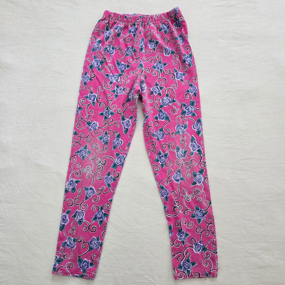 Vintage Floral Legging Pants kids 8/10